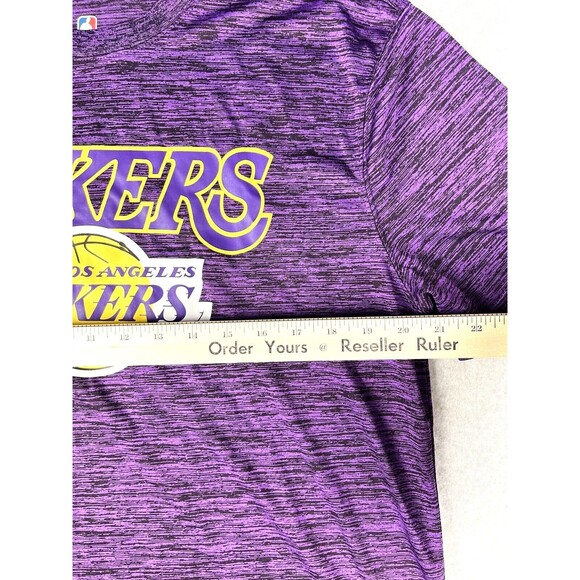 Los Angeles Lakers Shirt Purple NBA Short Sleeve Tee Basketball Game Team - Picture 6 of 13